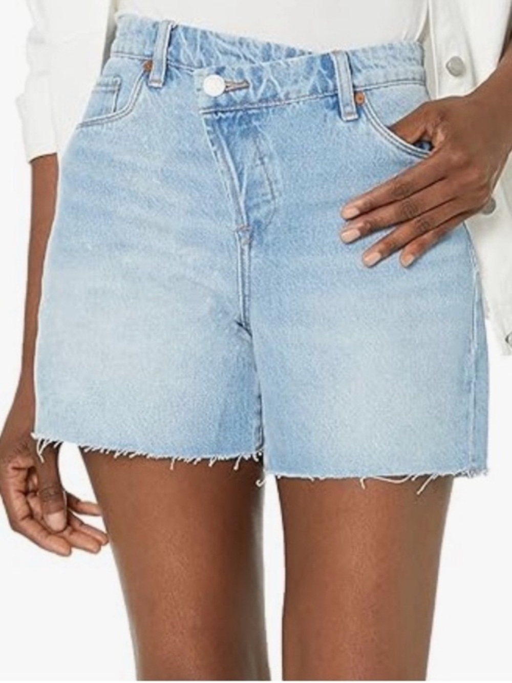 Blank NYC Light Blue Denim Cutoff Shorts